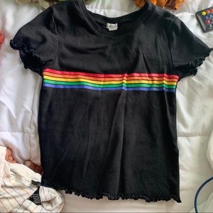 rainbow striped top